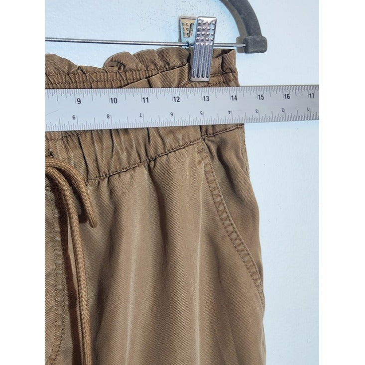 LOFT Womens Brown Cropped Pull-On Pants Size Small Petite NWT