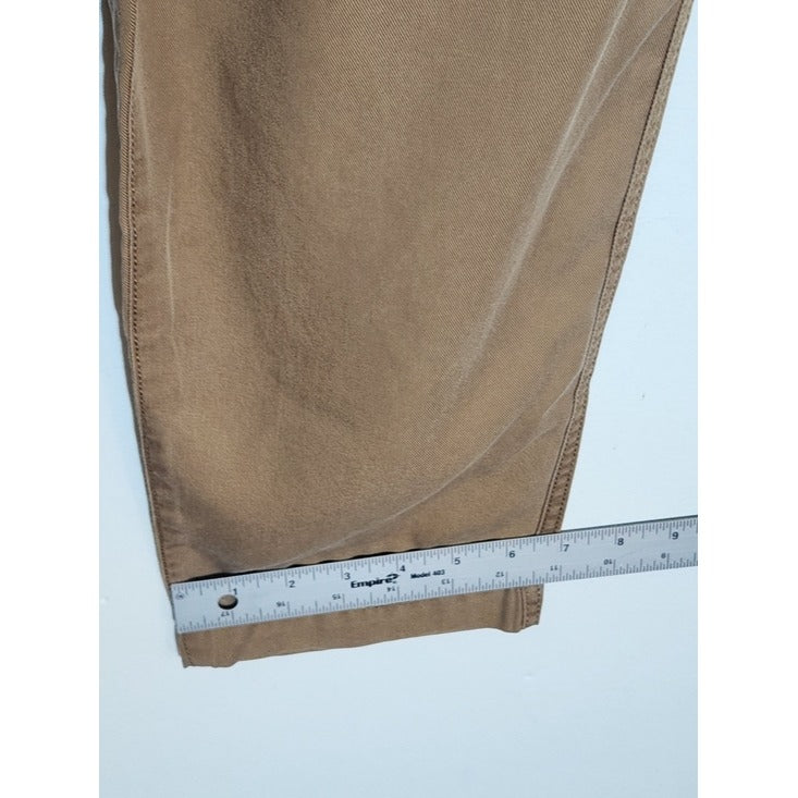 LOFT Womens Brown Cropped Pull-On Pants Size Small Petite NWT