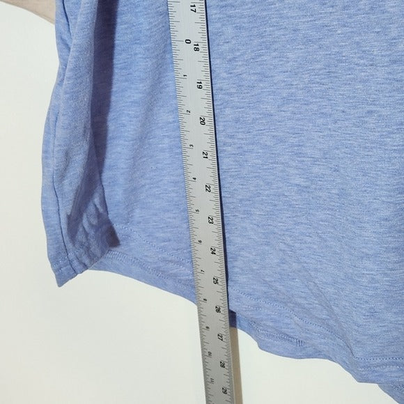 Easel Periwinkle Blue Raglan Tee Size Large