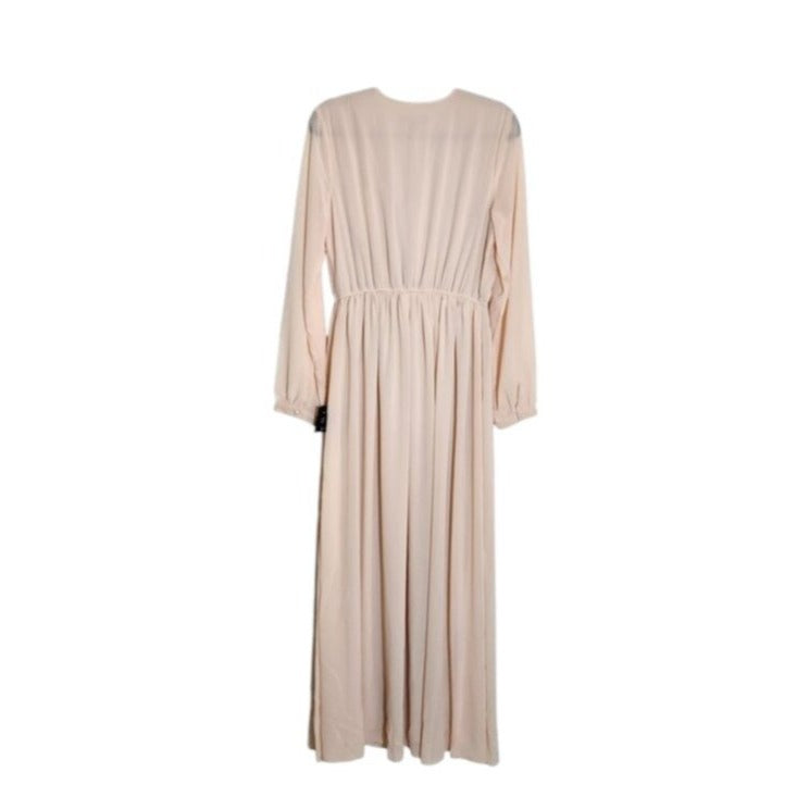 Lulus Long Sleeve Blush Pink Formal Dress Size Large NWT Wedding Guest Dress