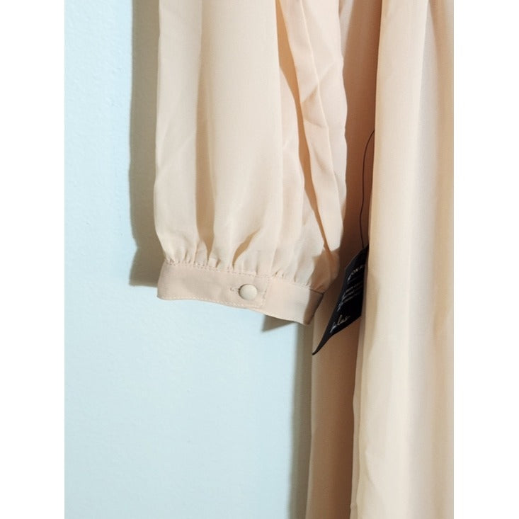 Lulus Long Sleeve Blush Pink Formal Dress Size Large NWT Wedding Guest Dress