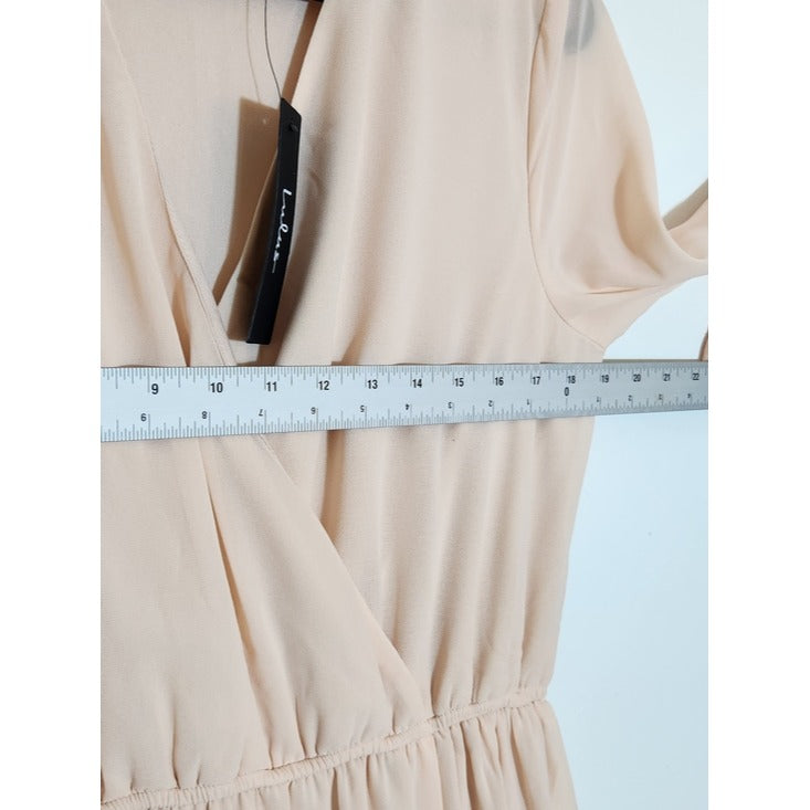 Lulus Long Sleeve Blush Pink Formal Dress Size Large NWT Wedding Guest Dress