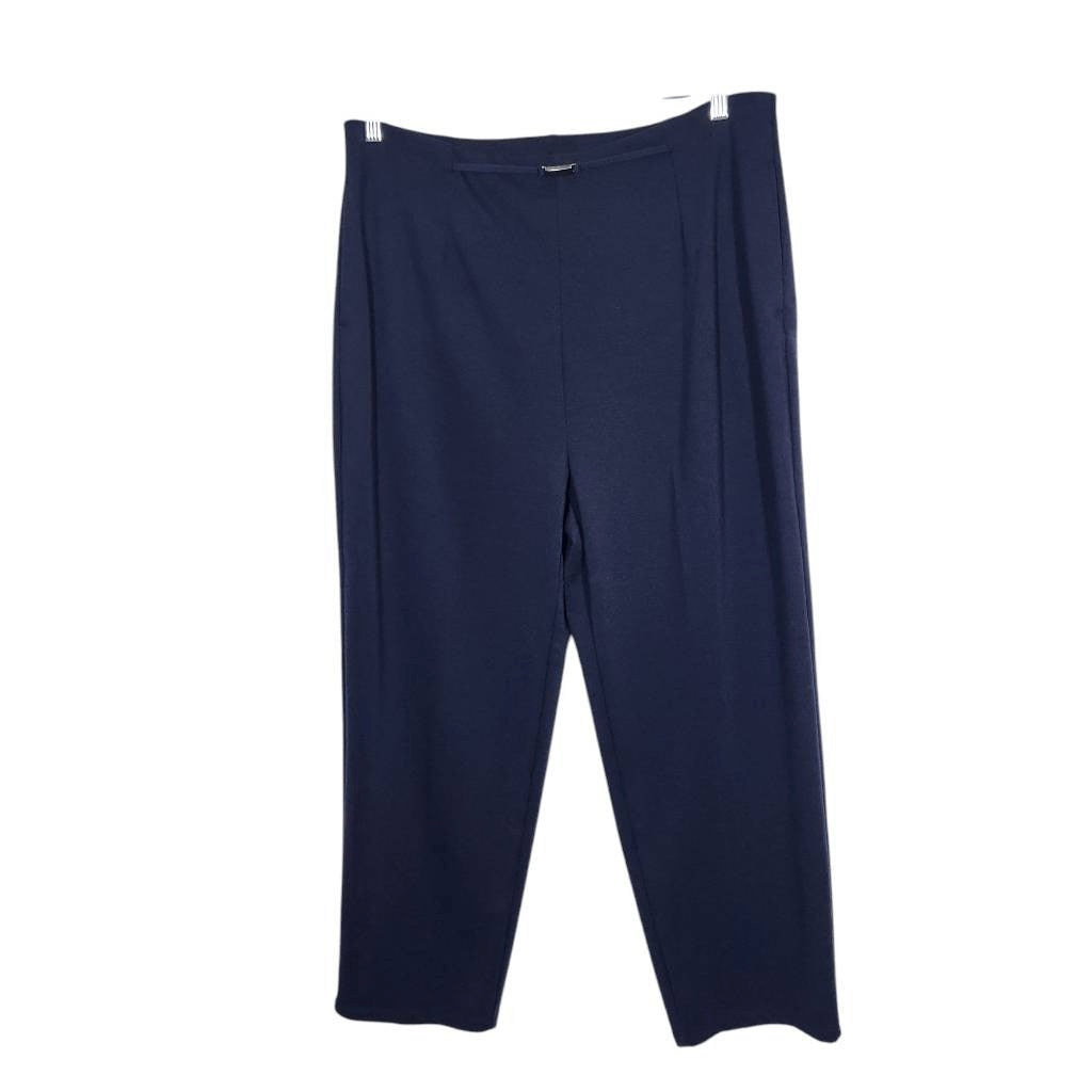 Emma James Navy Pull-on Stretch Pants Size XL Navy Stretch Pants