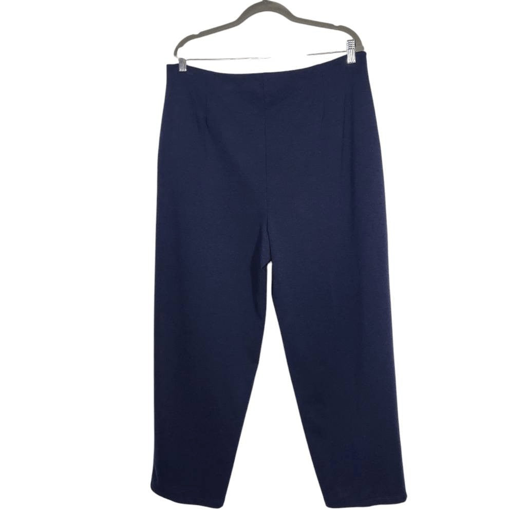 Emma James Navy Pull-on Stretch Pants Size XL Navy Stretch Pants