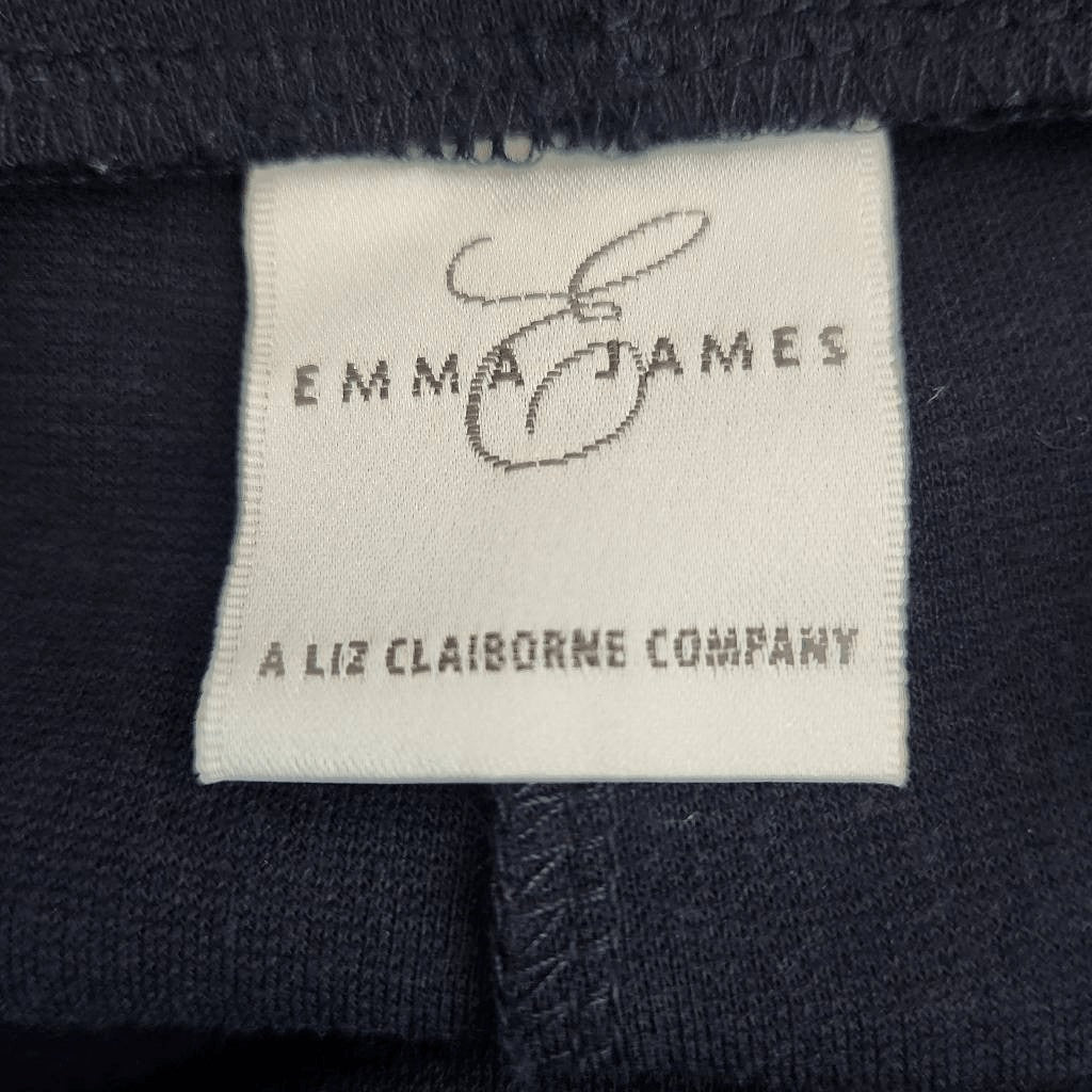 Emma James Navy Pull-on Stretch Pants Size XL Navy Stretch Pants