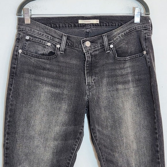 Levi’s Gray Washed Cropped Boyfriend Jeans Size 30