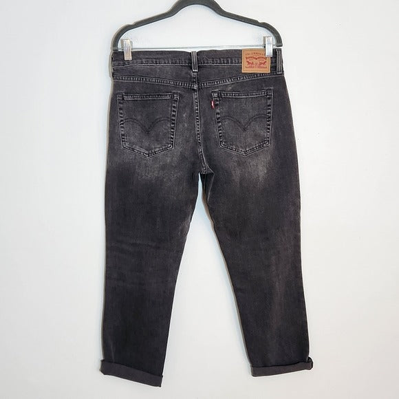 Levi’s Gray Washed Cropped Boyfriend Jeans Size 30