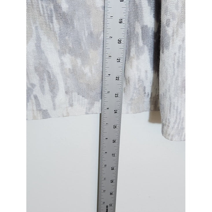 J. Jill Linen Blend Gray Boho Knit Poncho One Size