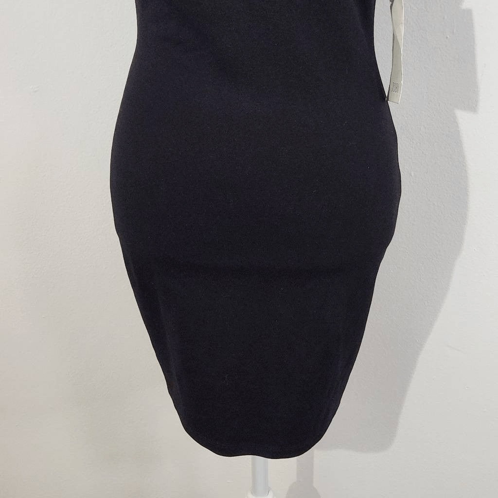 Tobi Black Mini Bodycon Dress with Strappy Shoulders Size XS NWT Black Dress