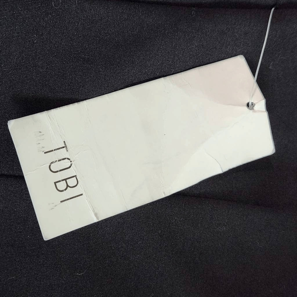 Tobi Black Mini Bodycon Dress with Strappy Shoulders Size XS NWT Black Dress