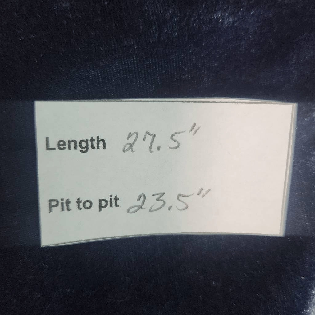 Wishlist Short Sleeve Navy Velvet Tee Size S/M Dark Blue Velvet T-Shirt