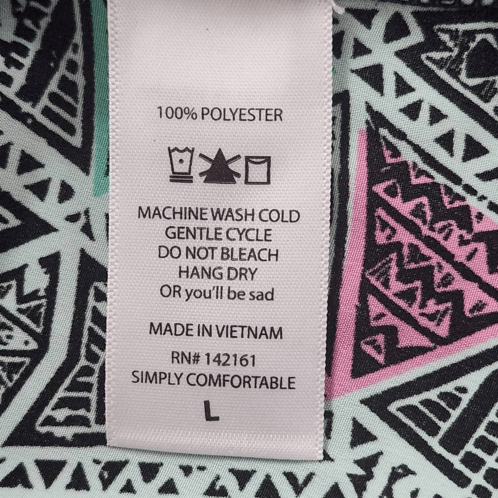 LuLaRoe Green and Pink Geometric Print Kimono Size Large LuLaRoe Colorful Kimono