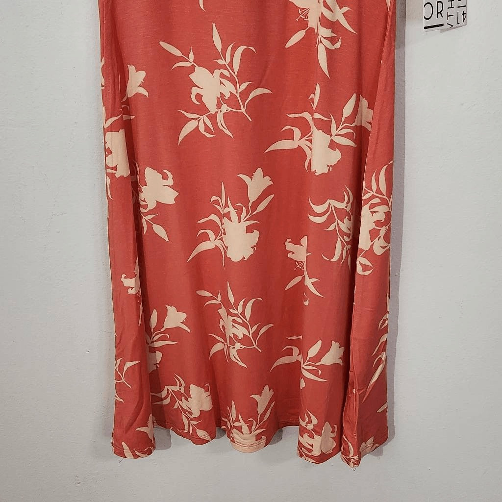 41Hawthorn Coral Floral Dress NWT Size Small faux wrap wedding guest dress