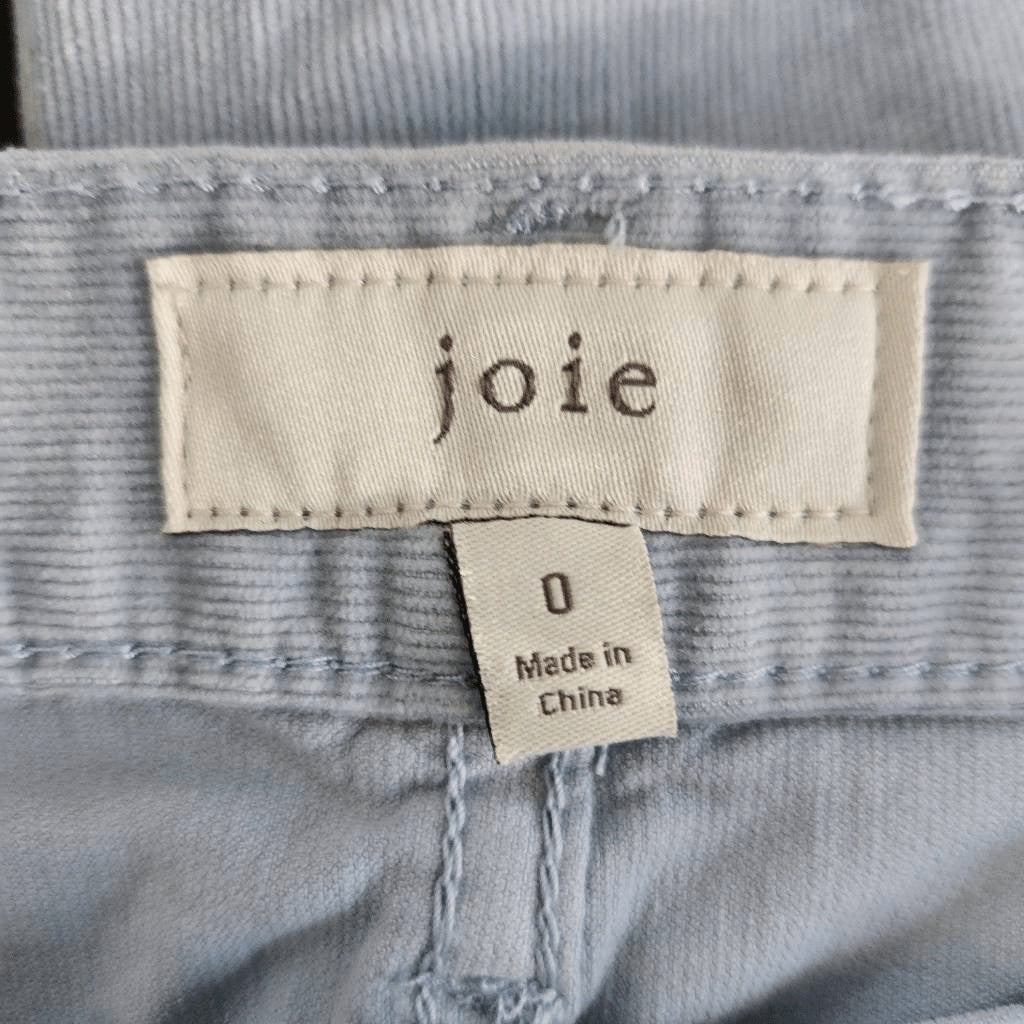 Joie Light Blue Corduroy Pants NWT Size 0 Joie Blue Corduroy Ankle Pants