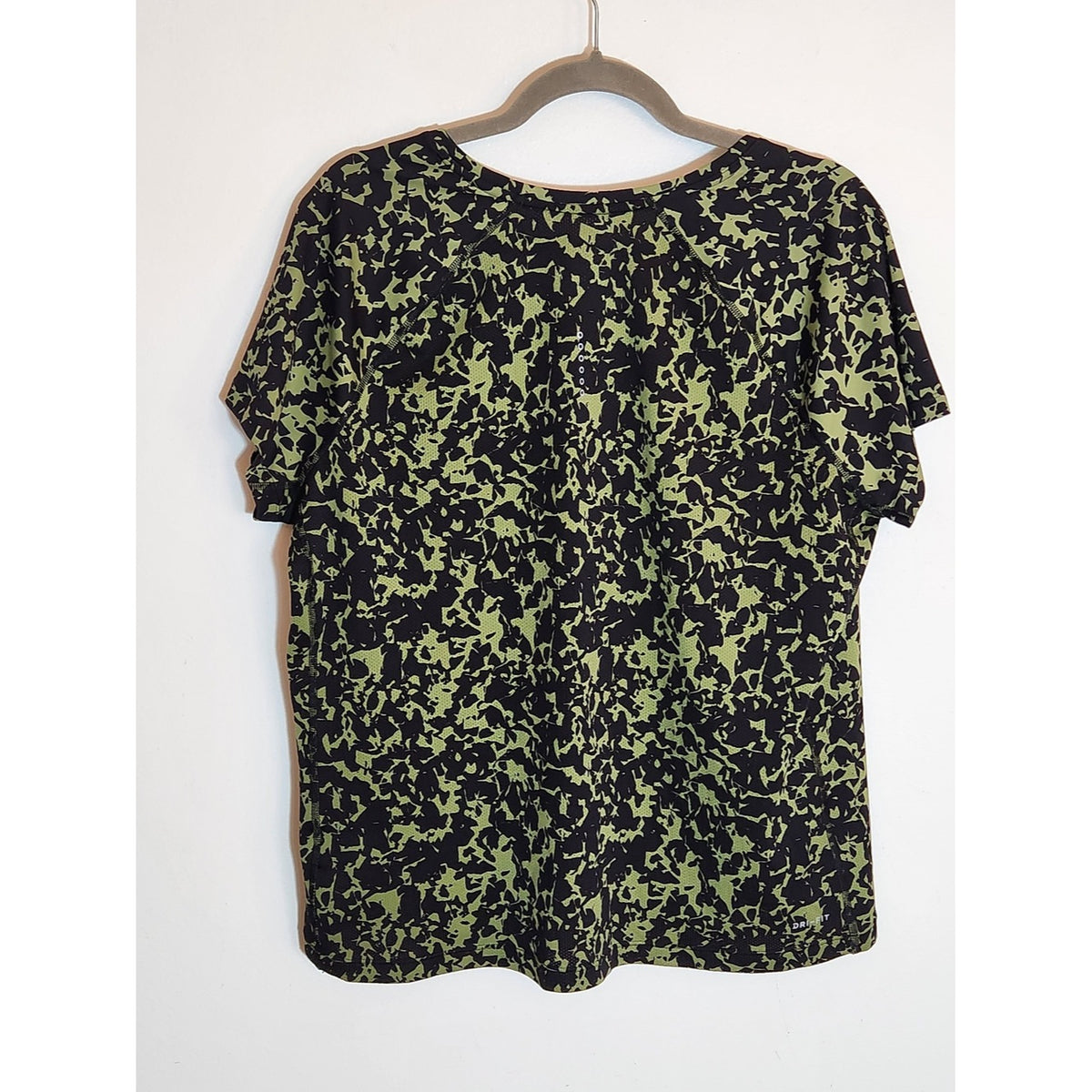 Nike Green and Black Print Performance Running Tee Size 1X