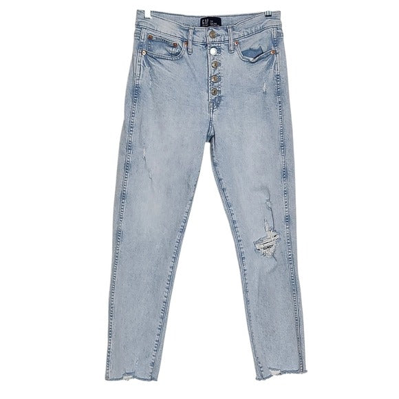 GAP Women's Button-Fly High-Rise Vintage Slim Leg Jeans Size 6
