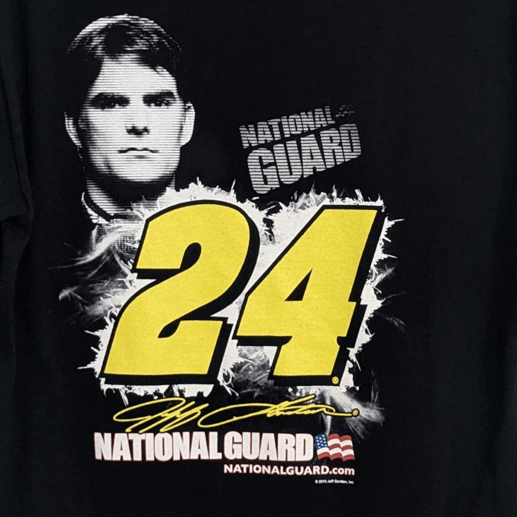 Jeff Gordon Black T-Shirt Size Medium Jeff Gordon National Guard Tee