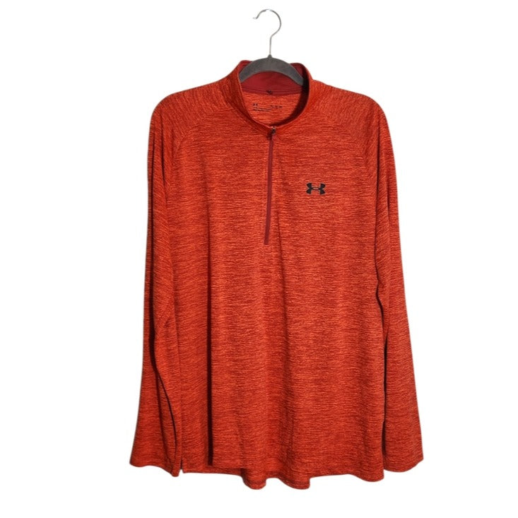 Under Armour Mens Orange Quarter Zip Pullover Size XL NWT Flaw