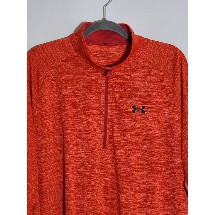 Under Armour Mens Orange Quarter Zip Pullover Size XL NWT Flaw