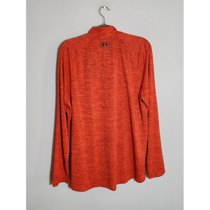 Under Armour Mens Orange Quarter Zip Pullover Size XL NWT Flaw