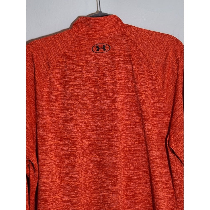 Under Armour Mens Orange Quarter Zip Pullover Size XL NWT Flaw
