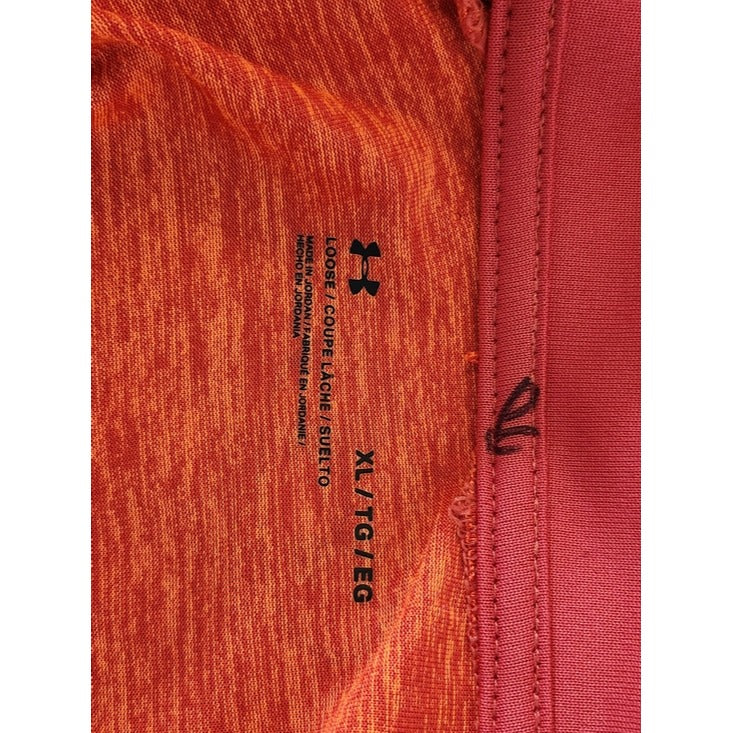 Under Armour Mens Orange Quarter Zip Pullover Size XL NWT Flaw