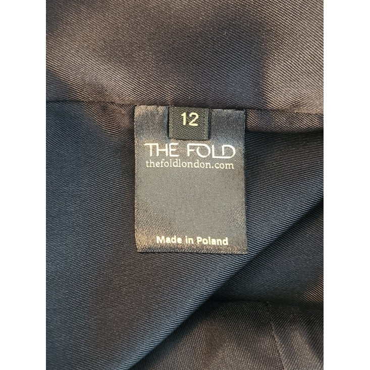 The Fold Womens Black Wool Blend Dress Pants Size 12