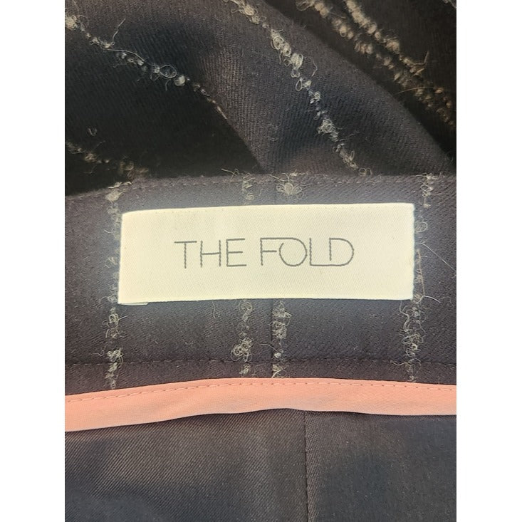 The Fold Womens Black Wool Blend Dress Pants Size 12