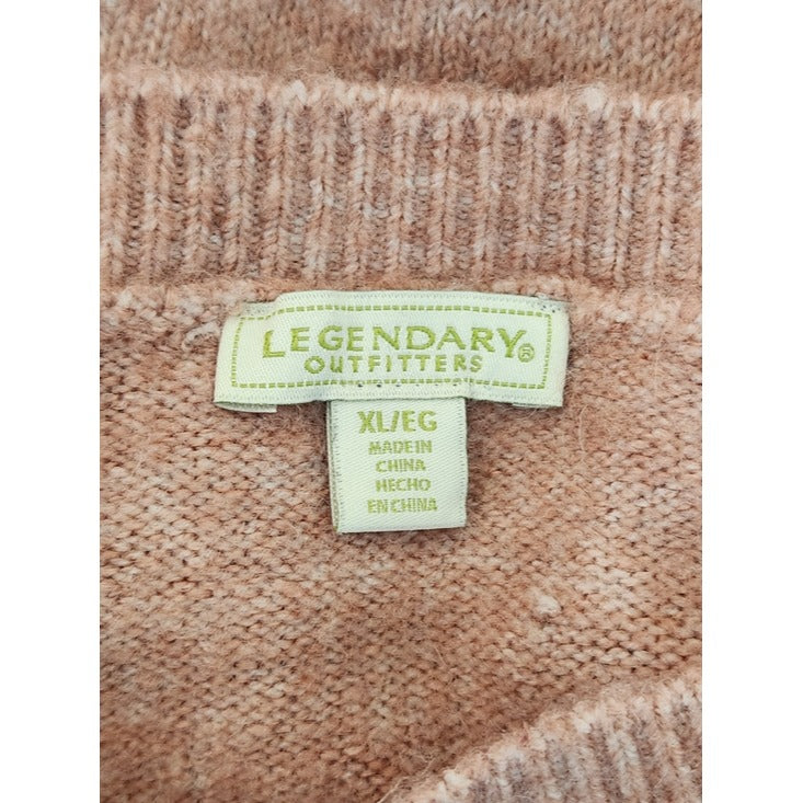 Legendary Outfitters Womens Fuzzy Heather Pink Sweater Size XL