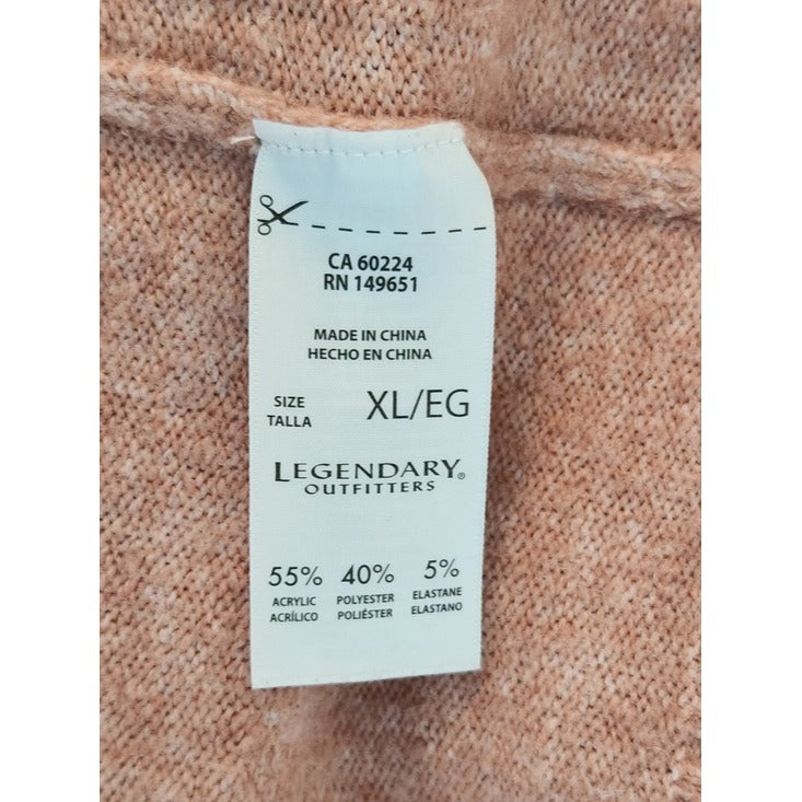 Legendary Outfitters Womens Fuzzy Heather Pink Sweater Size XL