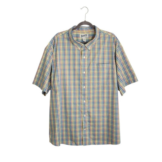Duluth Light Blue Multi Color Plaid Button Down Shirt Size 3XL
