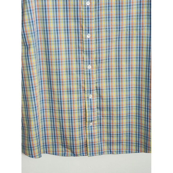 Duluth Light Blue Multi Color Plaid Button Down Shirt Size 3XL