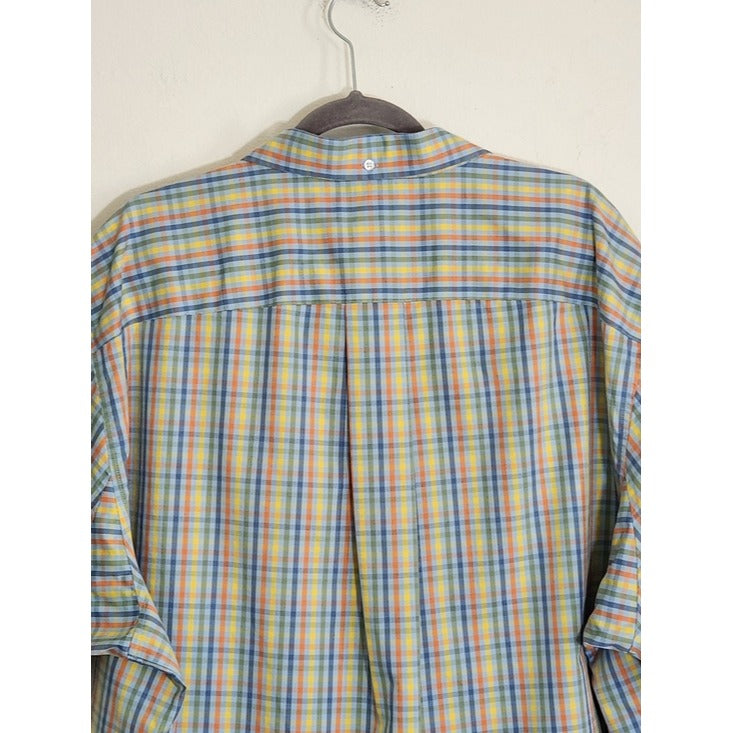 Duluth Light Blue Multi Color Plaid Button Down Shirt Size 3XL