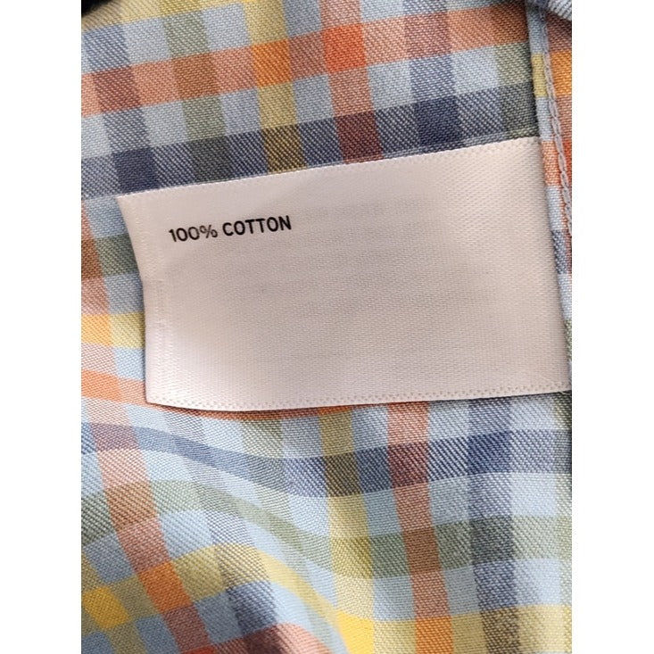 Duluth Light Blue Multi Color Plaid Button Down Shirt Size 3XL