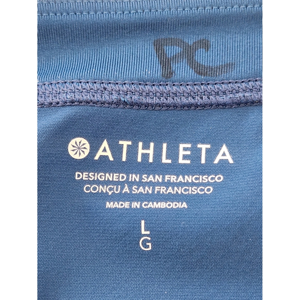 Athleta Blue Long Sleeve One Piece Swimwear Rash Guard Size Large