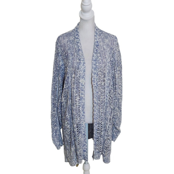 Lane Bryant Blue Open Front Lightweight Cardigan Size 22/24
