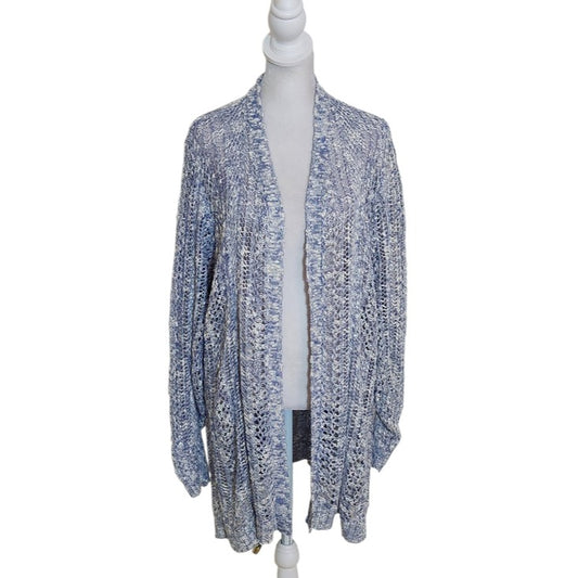 Lane Bryant Blue Open Front Lightweight Cardigan Size 22/24