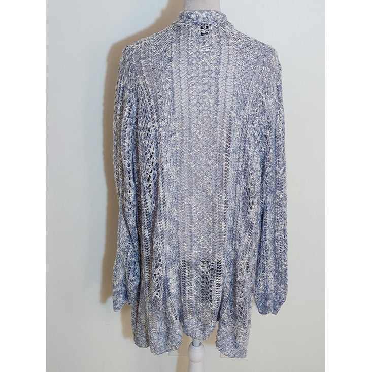 Lane Bryant Blue Open Front Lightweight Cardigan Size 22/24