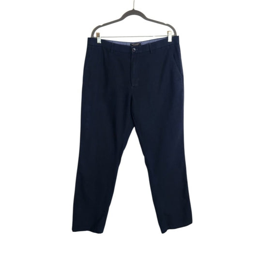 Banana Republic Kentfield Navy Textured Cotton Chino Pants Size 36 x 32