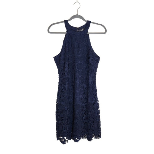 Lulus Navy Floral Lace Mini Cocktail Dress Size Medium NWT Wedding Guest Dress