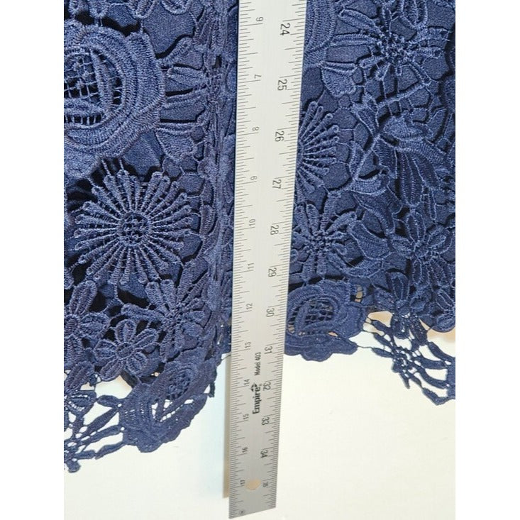 Lulus Navy Floral Lace Mini Cocktail Dress Size Medium NWT Wedding Guest Dress
