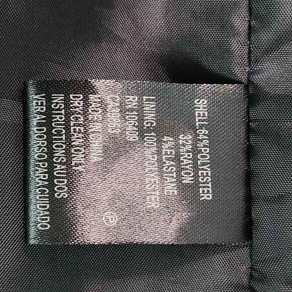 Tahari Red Gray and Black Stripe Blazer Size 12 Tahari Stripe Collarless Blazer