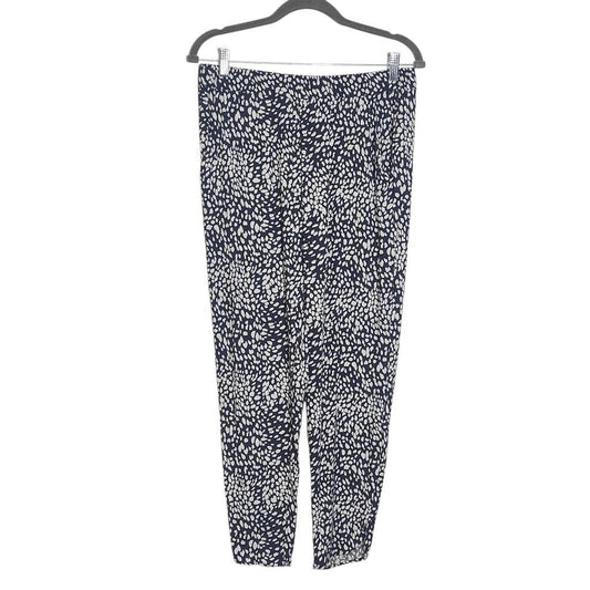 Saltwater Luxe Black and White Print Cropped Pull-on Pants Size Medium