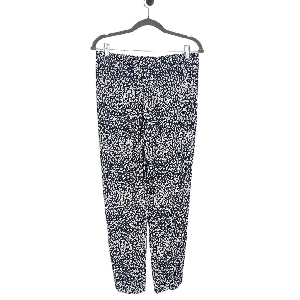 Saltwater Luxe Black and White Print Cropped Pull-on Pants Size Medium