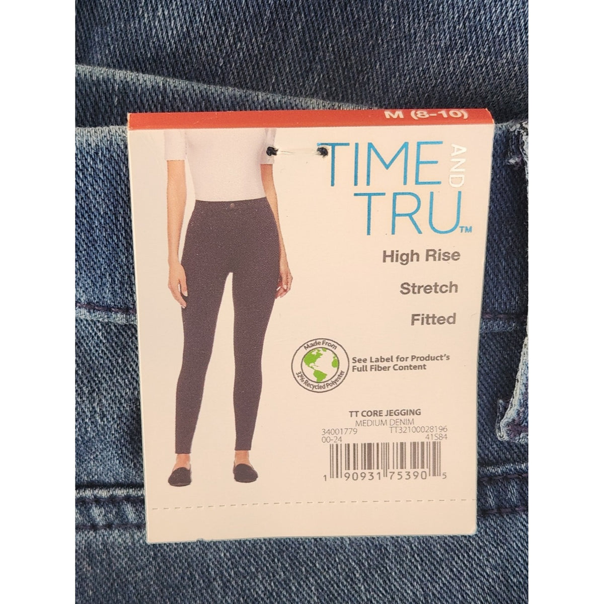 Time and Tru Medium Wash High-Rise Pull-On Stretch Jeggings NWT Size Medium