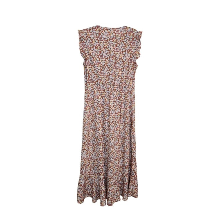 BTFBM Rose Pink Floral High Low Midi Dress Size XL Wedding Guest Dress