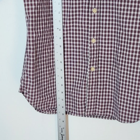 Brooks Brothers Red Plaid Long Sleeve Button Up Shirt Size Medium