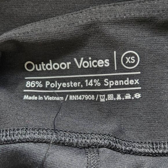 Outdoor Voices Black Athletic Shorts NWT Size XS Black Bike Shorts