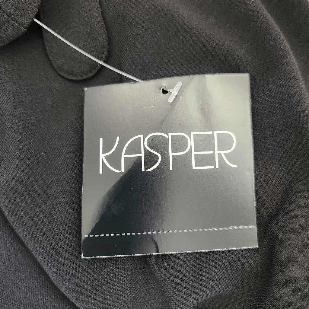 Kasper Black Blouse with Slit Sleeves NWT Size Small Kasper Black Top