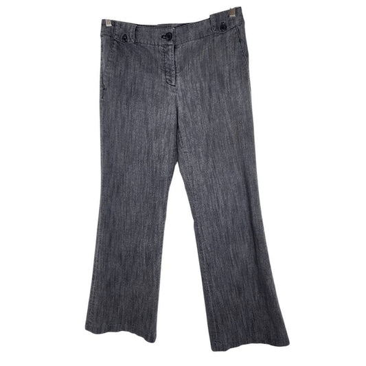 Willi Smith Gray Denim Wide Leg Trouser Jean Size 8 Bootcut Gray Jeans